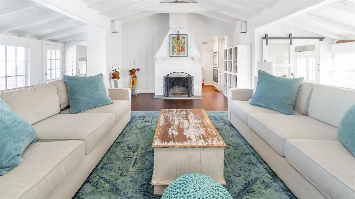 Fireplace, Interior, Living room, Stone Walls, Wood Texture Flooring