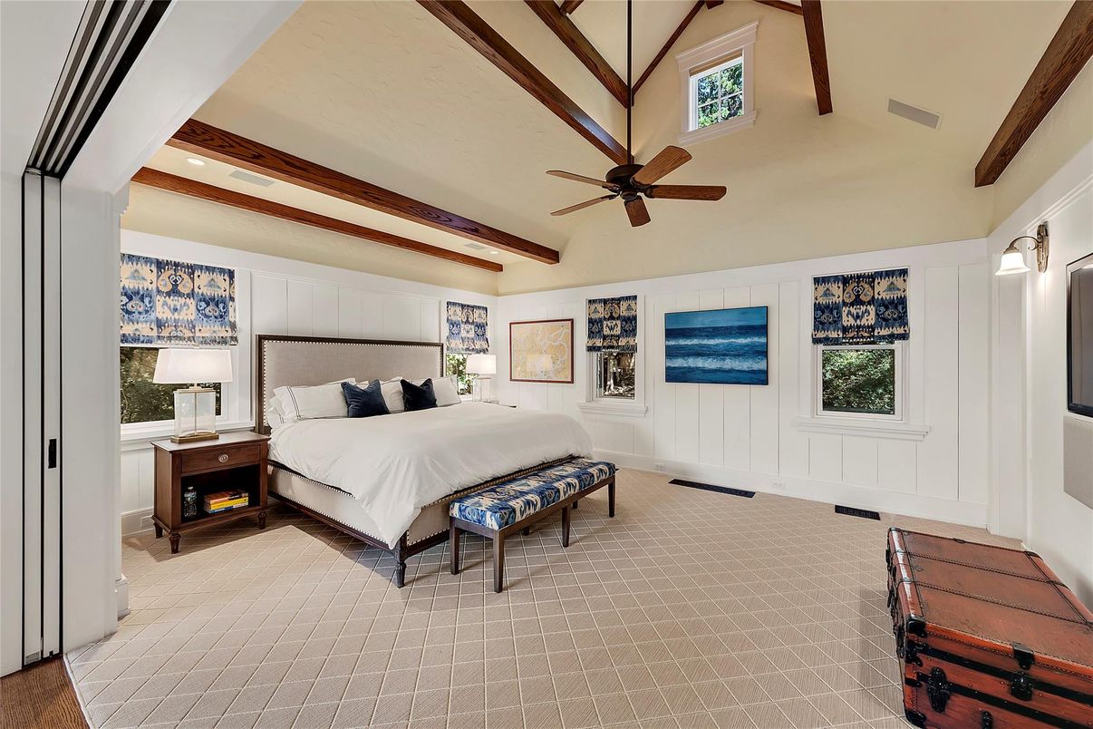 Bedroom, Interior, Wooden Beams