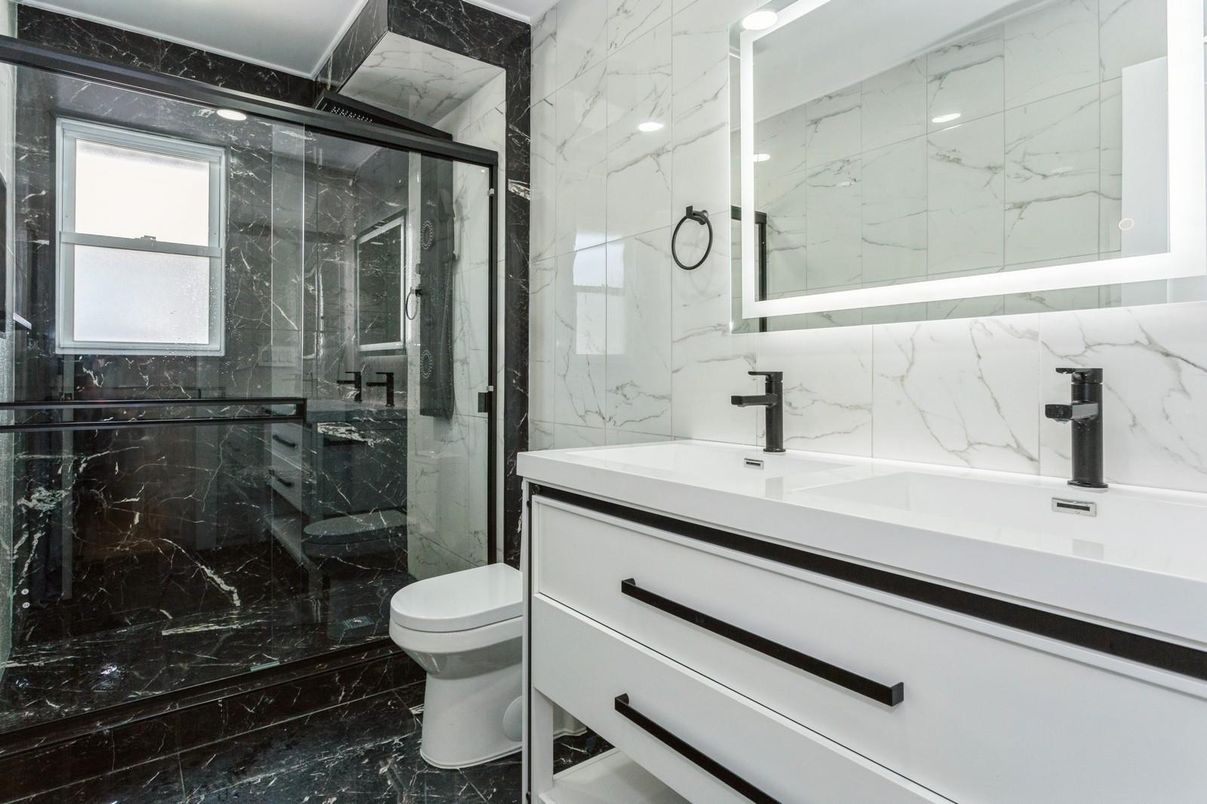 Bathroom, Glass Shower, Interior, Marble, Marble Walls