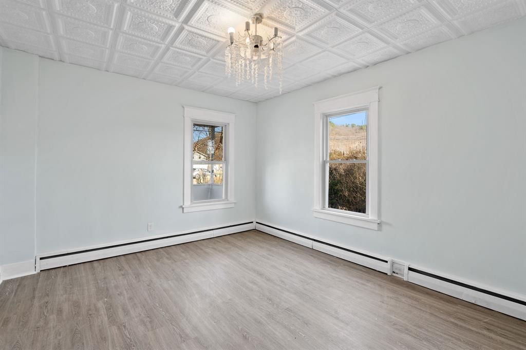 Chandelier, Empty room, Interior, Wood Texture Flooring