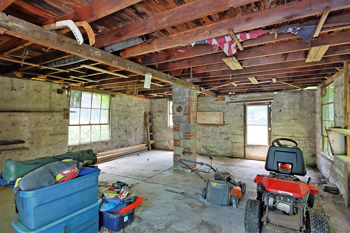 Interior, Stone Walls, Wooden Beams