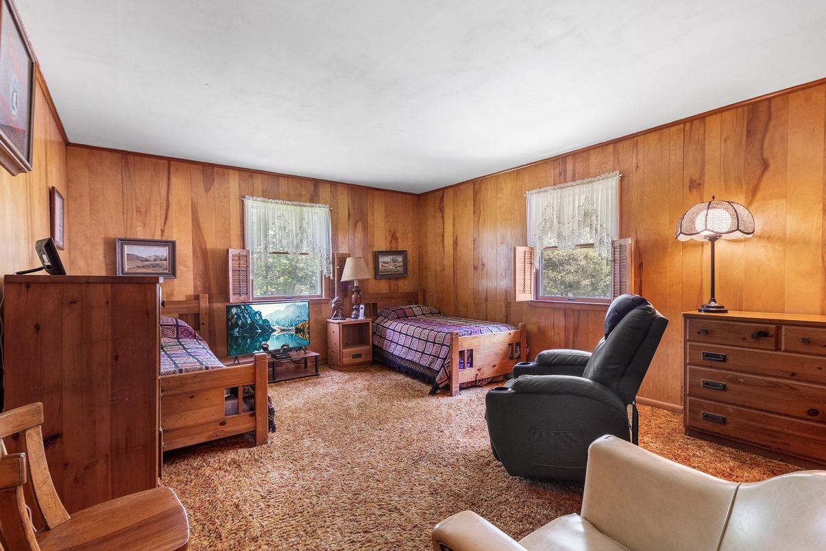 Bedroom, Interior, Wooden Walls