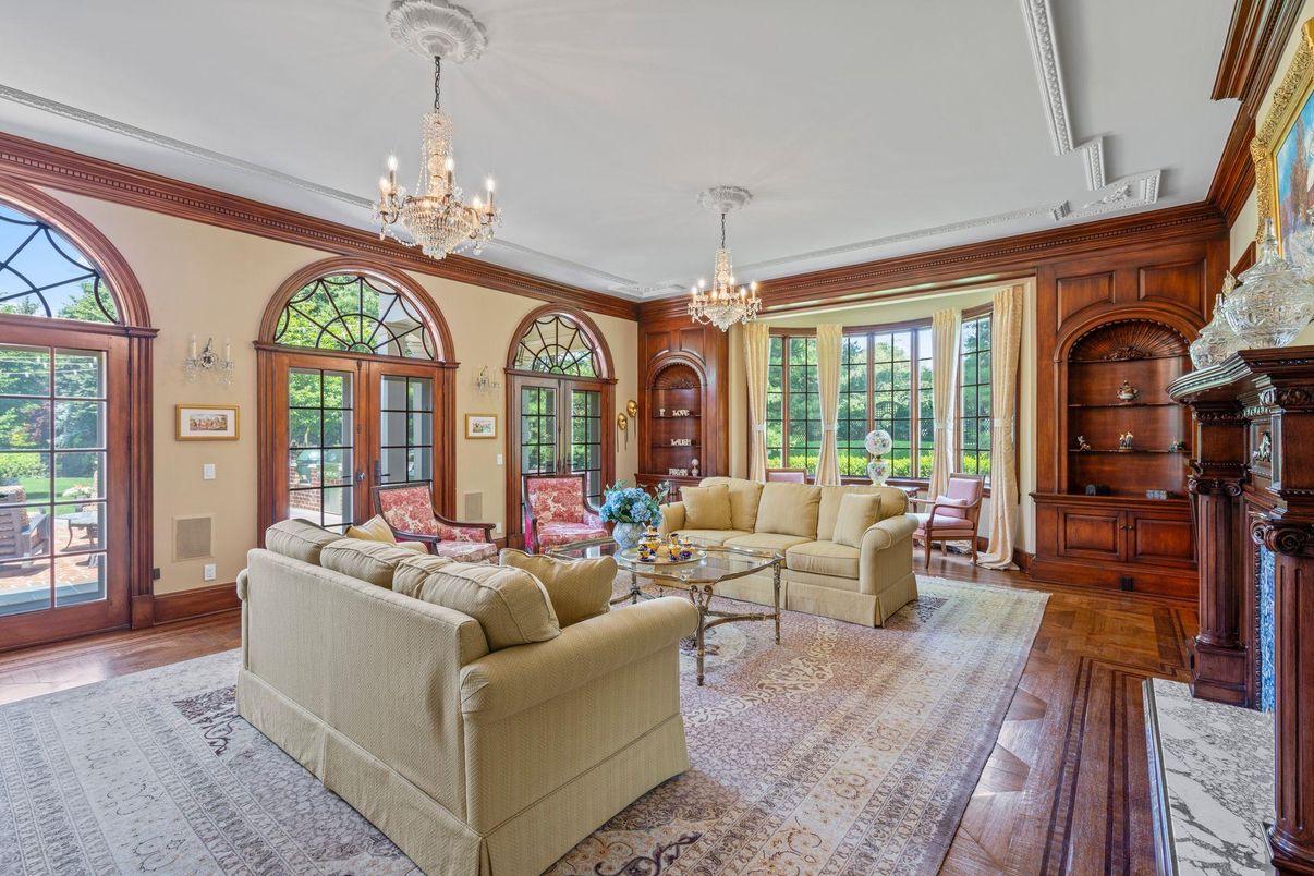 Chandelier, Interior, Living room, Wood Texture Flooring