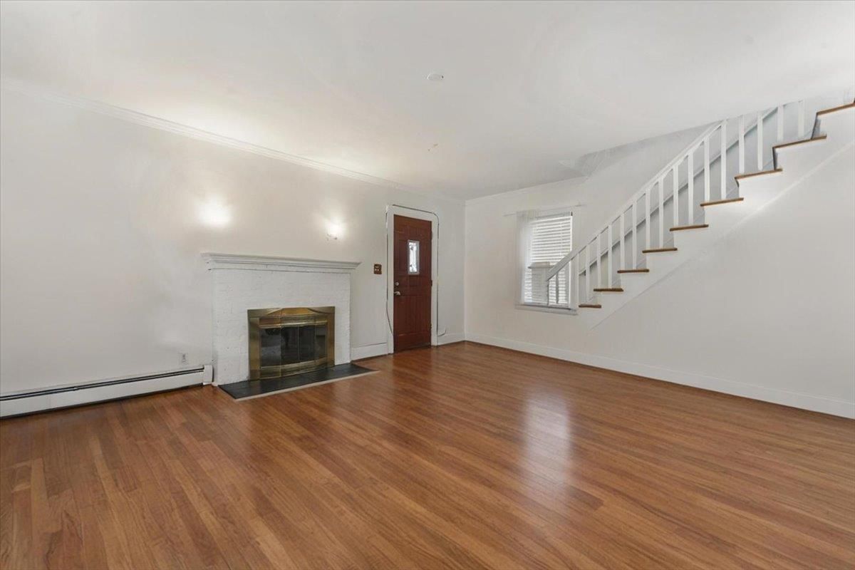 Empty room, Fireplace, Interior, Wood Texture Flooring