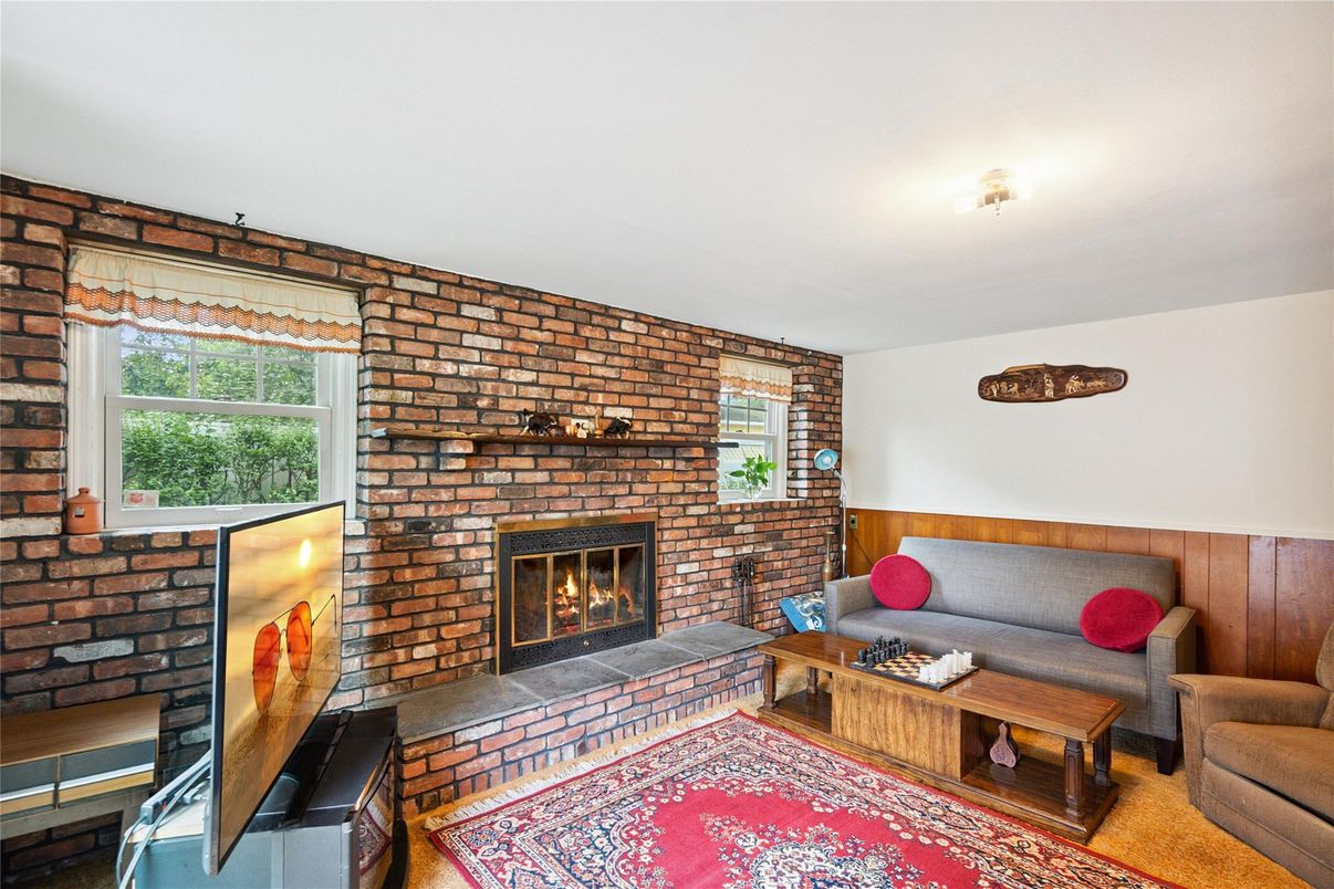 Fireplace, Interior, Living room, Stone Walls