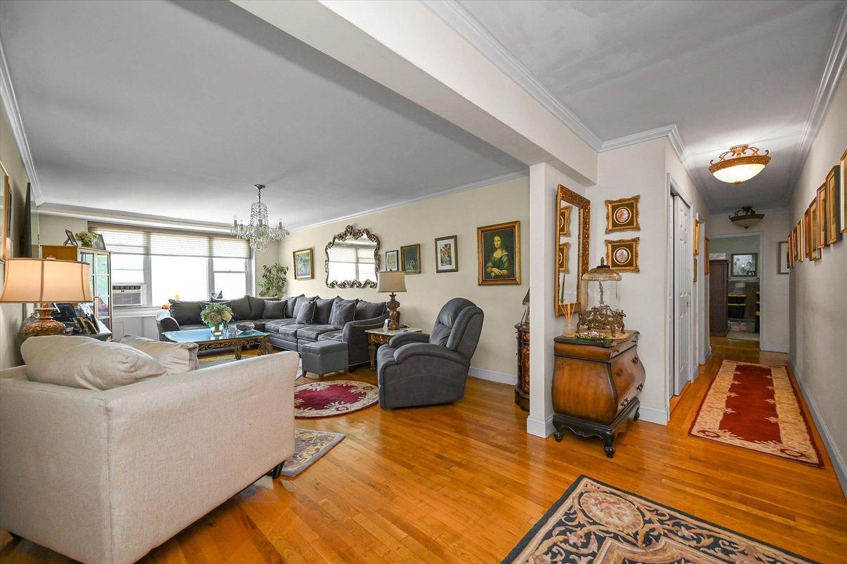 Chandelier, Interior, Living room, Wood Texture Flooring