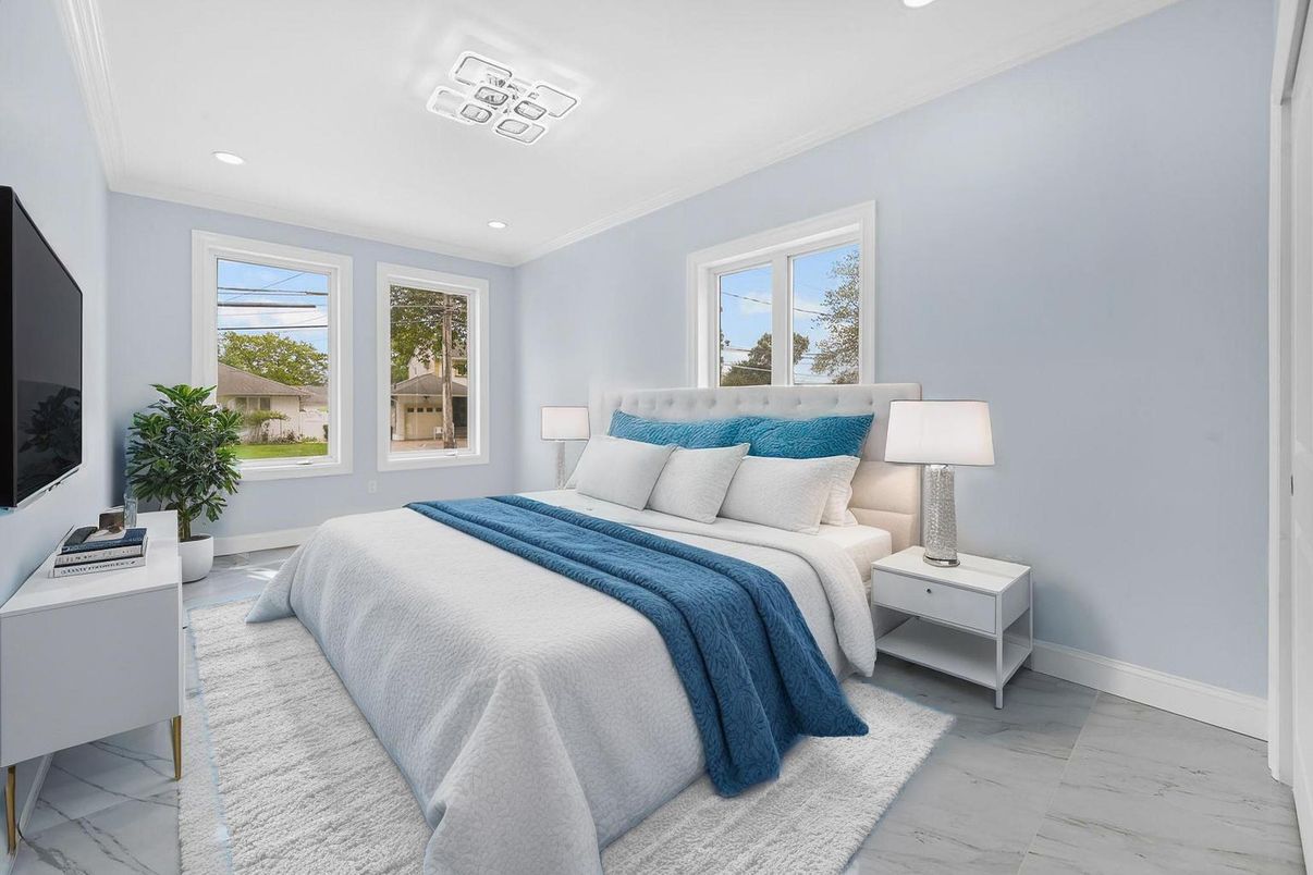 Bedroom, Interior, Marble, Recessed Lighting