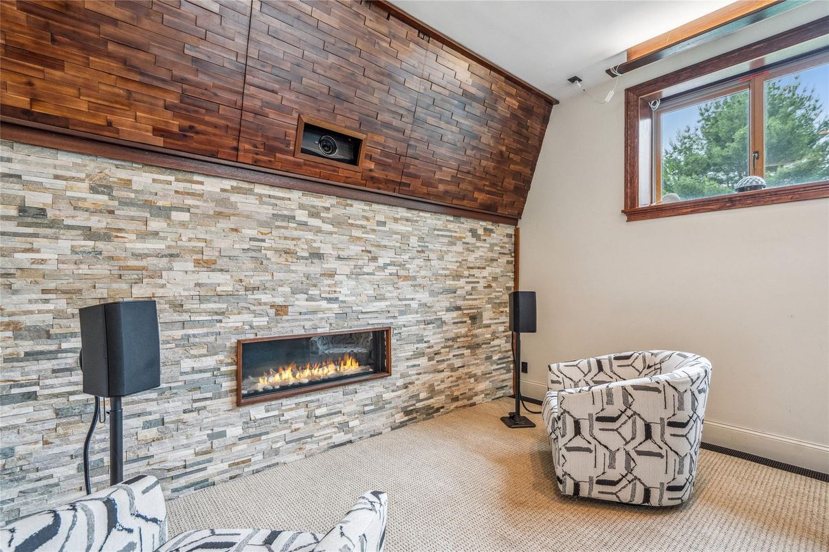 Fireplace, Interior, Stone Walls, Wooden Walls