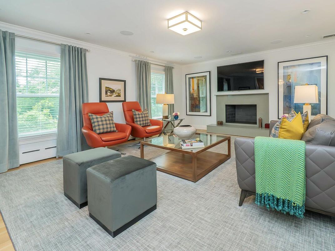 Fireplace, Interior, Living room, Recessed Lighting