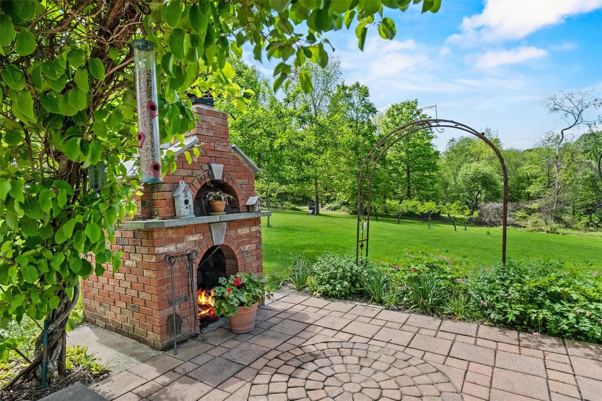 Backyard, Exterior, Fireplace