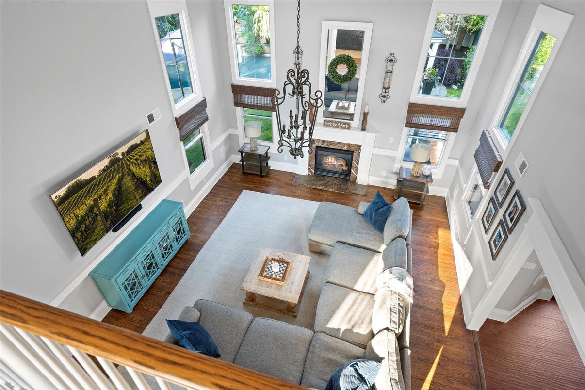 Fireplace, Interior, Living room, Wood Texture Flooring