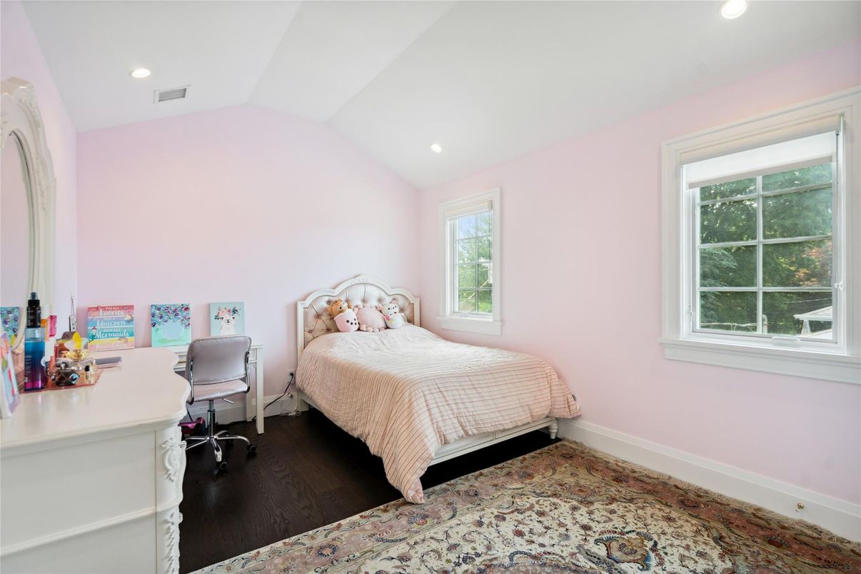 Bedroom, Home Office, Interior, Recessed Lighting, Wood Texture Flooring