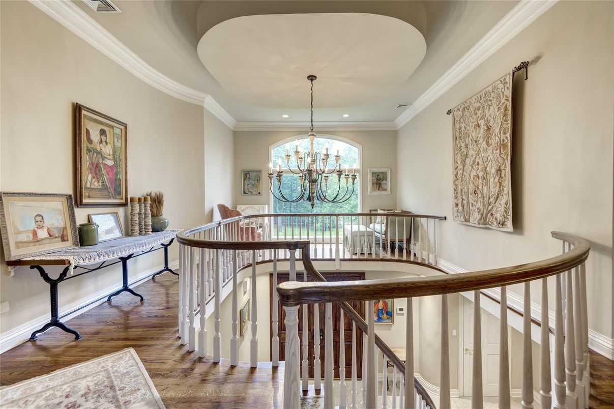 Chandelier, Interior, Recessed Lighting, Wood Texture Flooring