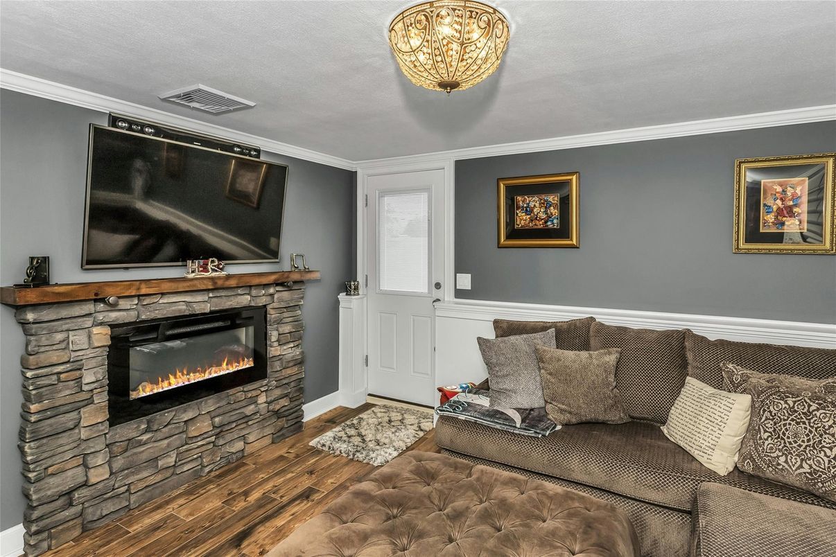Fireplace, Interior, Wood Texture Flooring