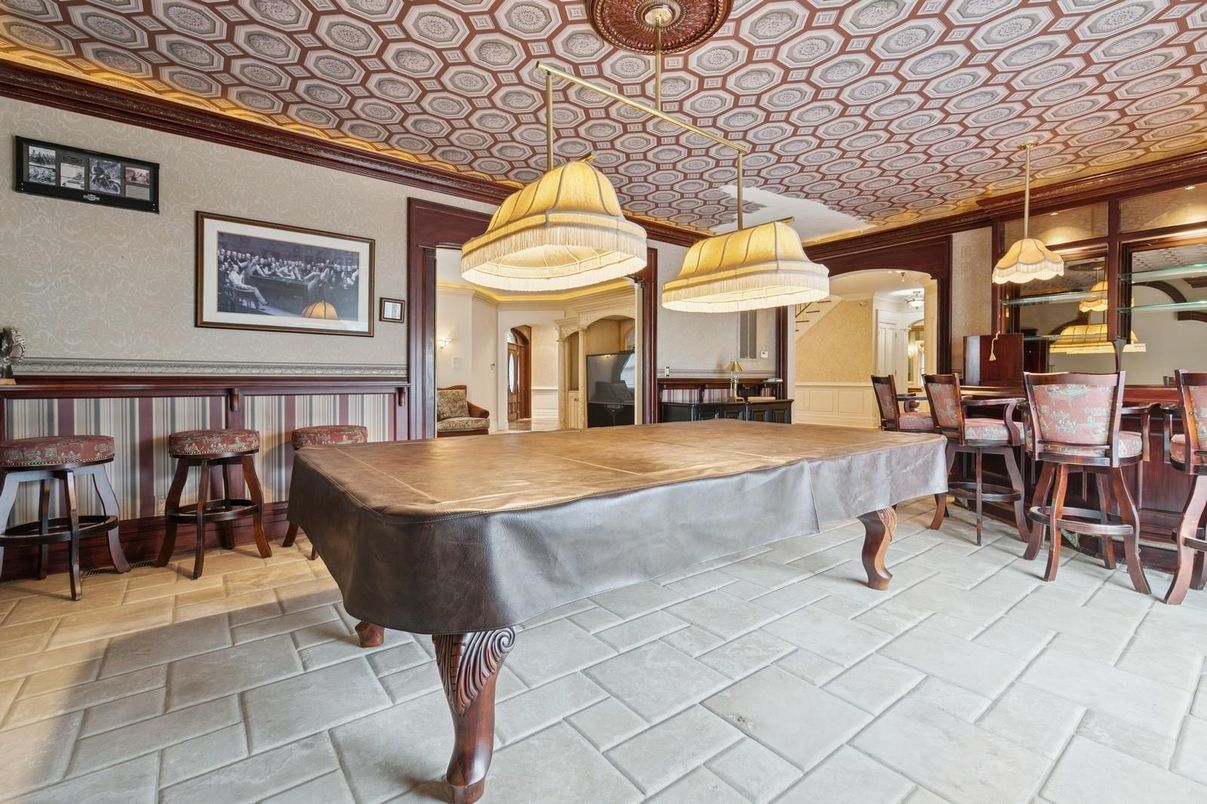 Billiard Table, Dining room, Game Room, Interior, Pendant Lights