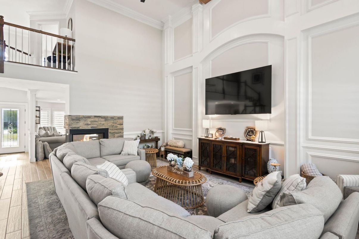 Fireplace, Interior, Living room, Wood Texture Flooring