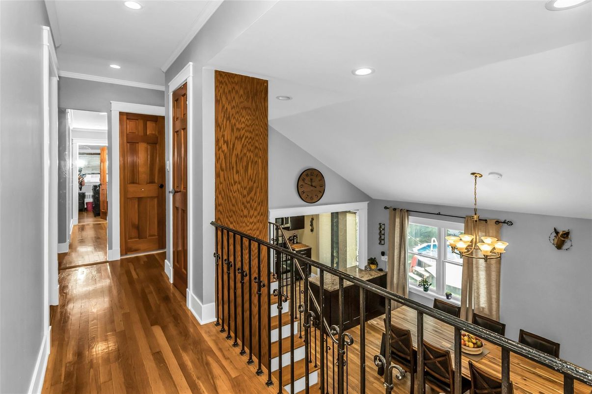 Chandelier, Interior, Recessed Lighting, Wood Texture Flooring