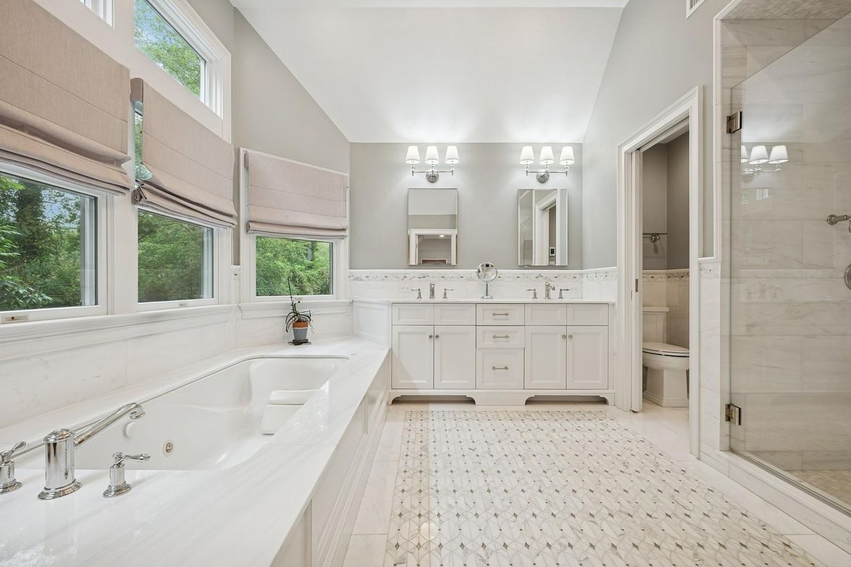 Bathroom, Dual Sink Vanities, Glass Shower, Interior