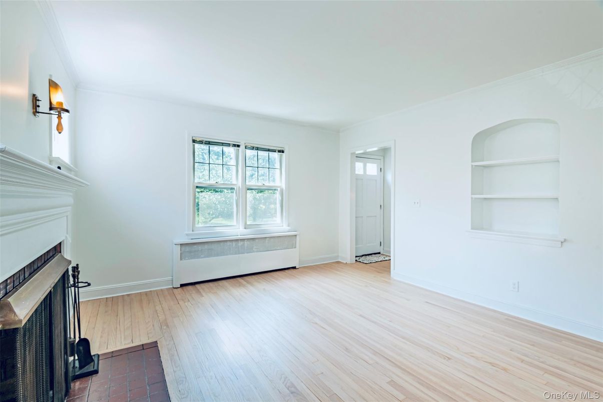 Empty room, Fireplace, Interior, Wood Texture Flooring