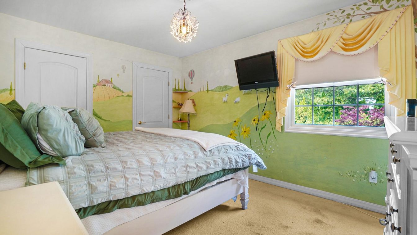 Bedroom, Chandelier, Interior