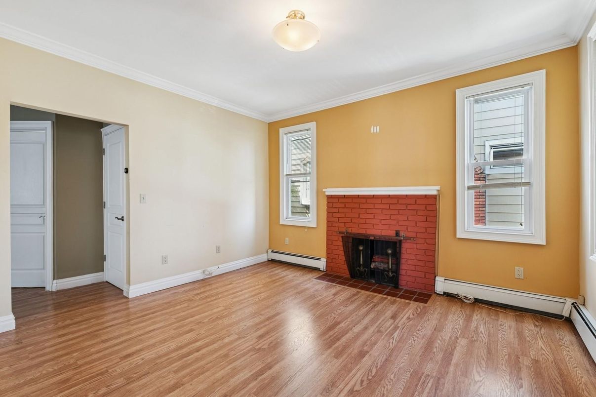 Empty room, Fireplace, Interior, Wood Texture Flooring