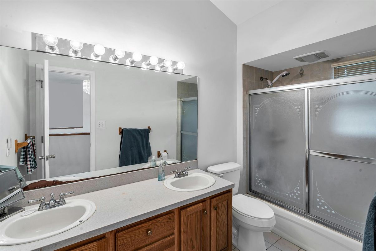 Bathroom, Dual Sink Vanities, Glass Shower, Interior
