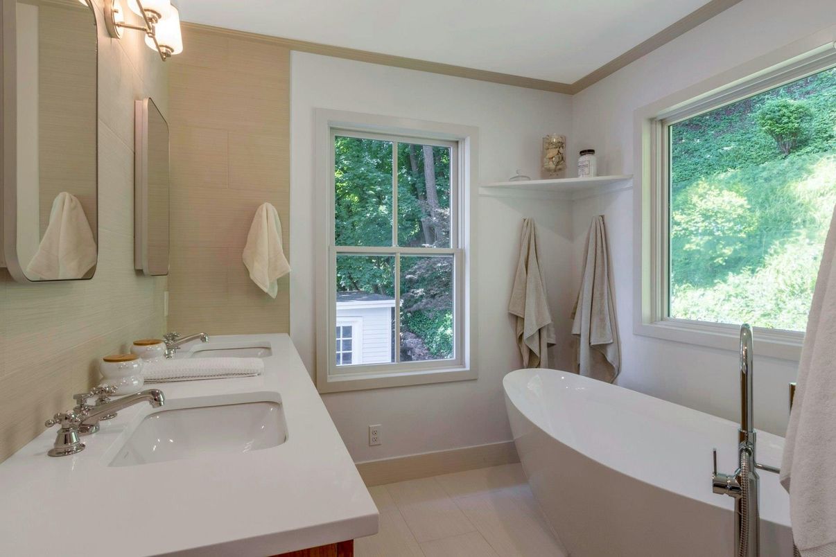 Bathroom, Dual Sink Vanities, Free Standing Baths, Interior