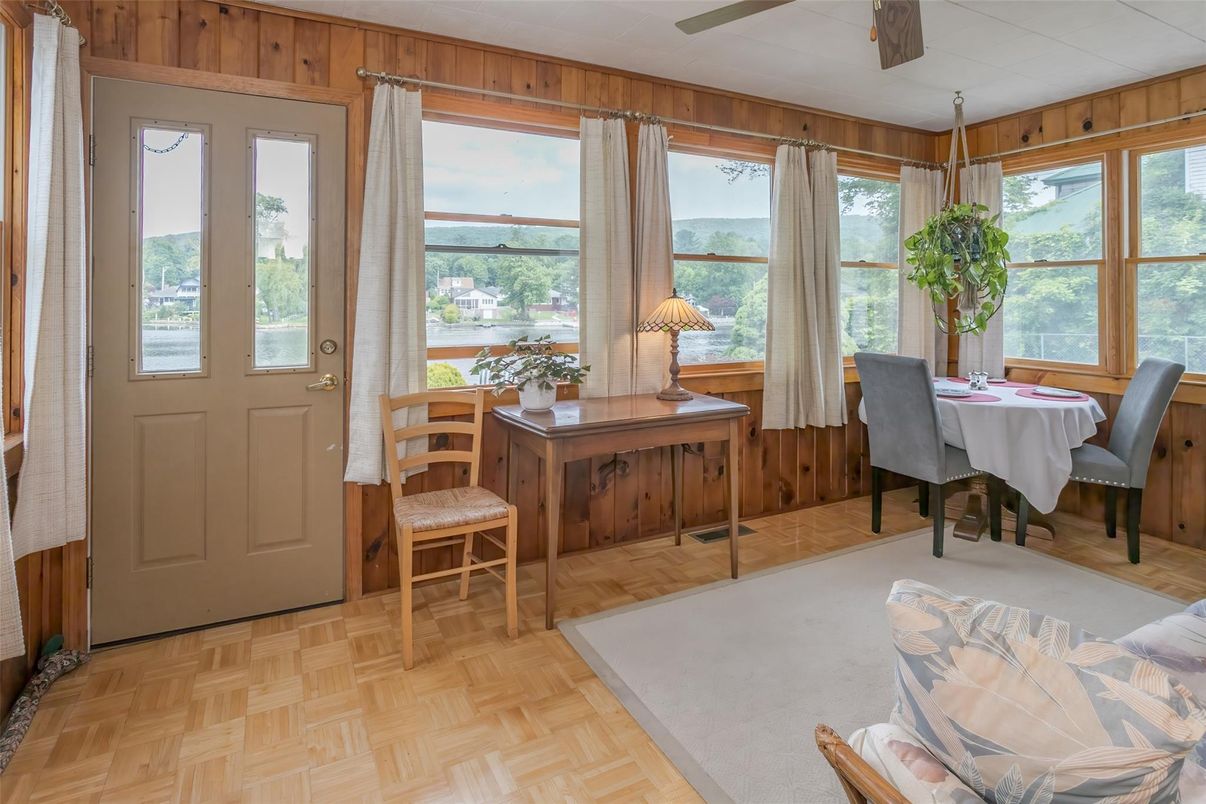 Home Office, Interior, Wood Texture Flooring, Wooden Walls