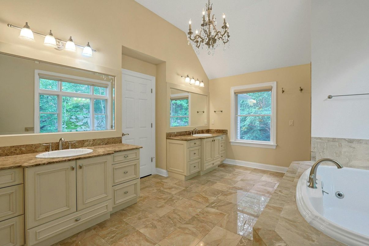 Bathroom, Chandelier, Dual Sink Vanities, Interior