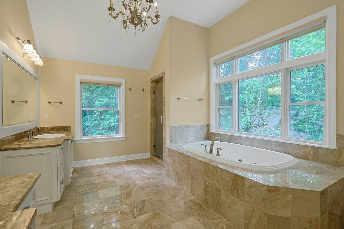 Bathroom, Chandelier, Interior