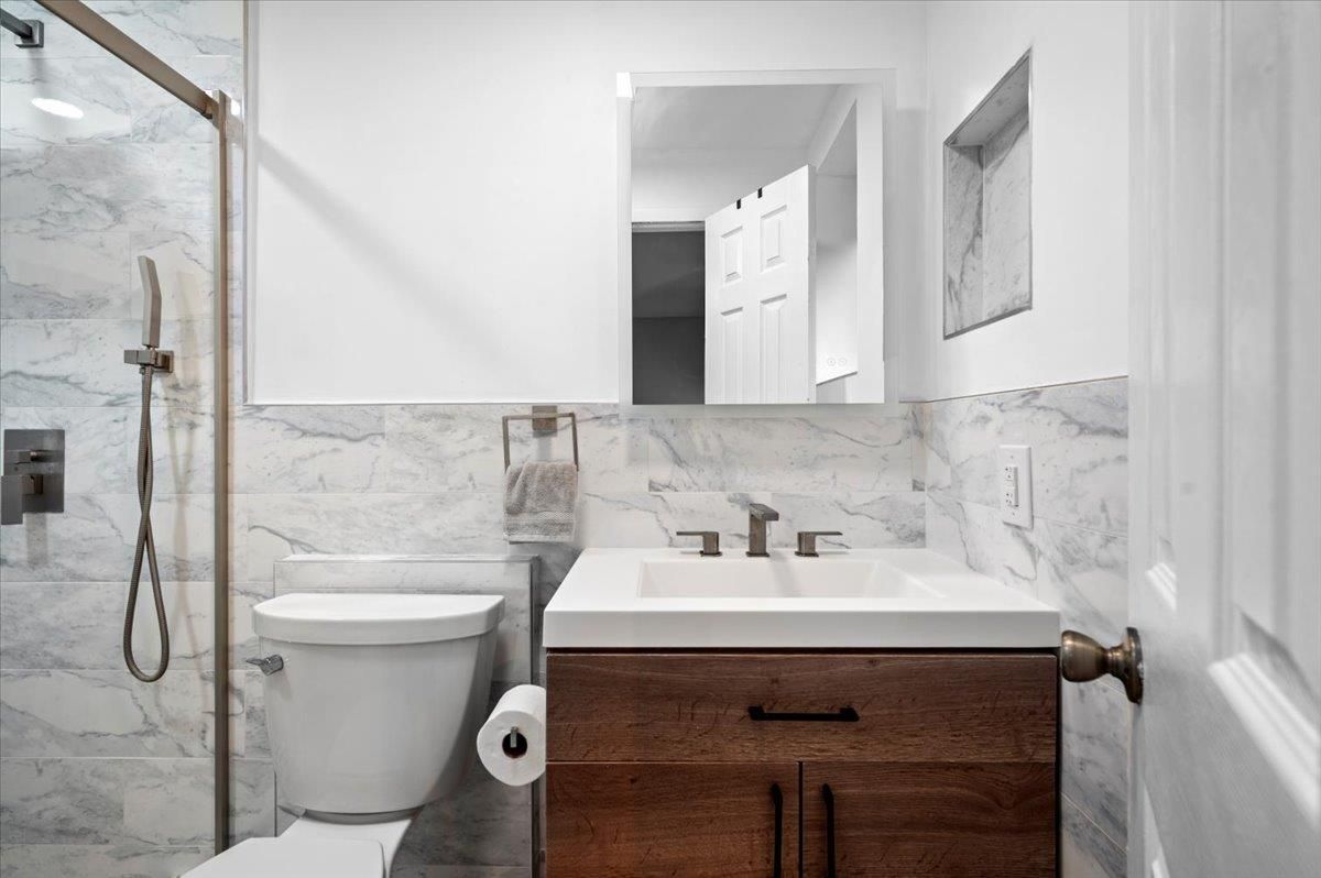 Bathroom, Glass Shower, Interior, Marble Walls