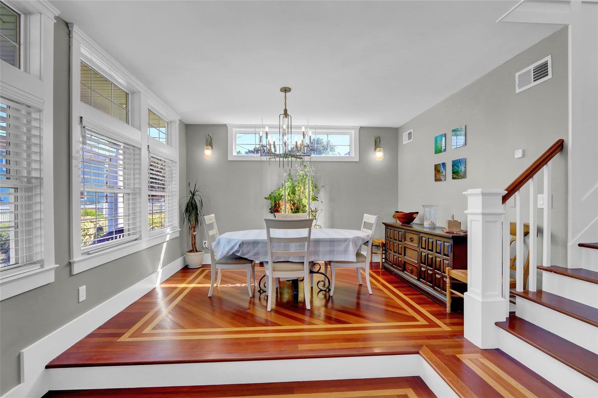 Chandelier, Dining room, Interior, Wood Texture Flooring