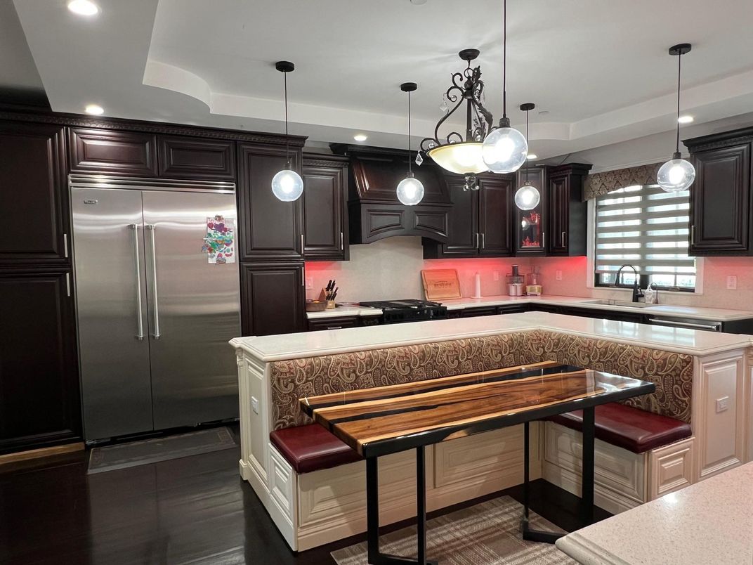 Interior, Kitchen, Pendant Lights, Recessed Lighting, Stainless Steel Appliances