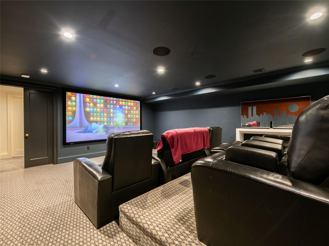 Home Theatre Room, Interior, Projection Screen, Recessed Lighting, Theatre Room
