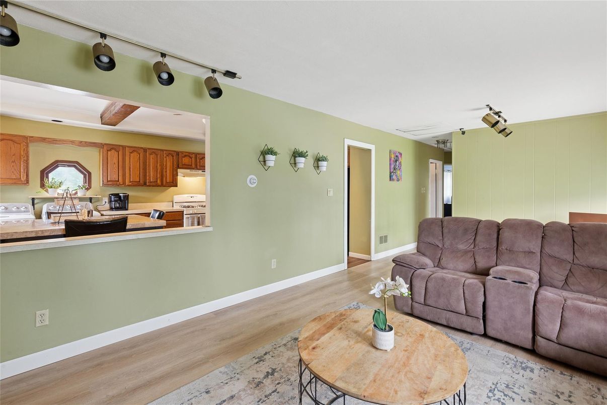 Interior, Kitchen, Living room, Wood Texture Flooring