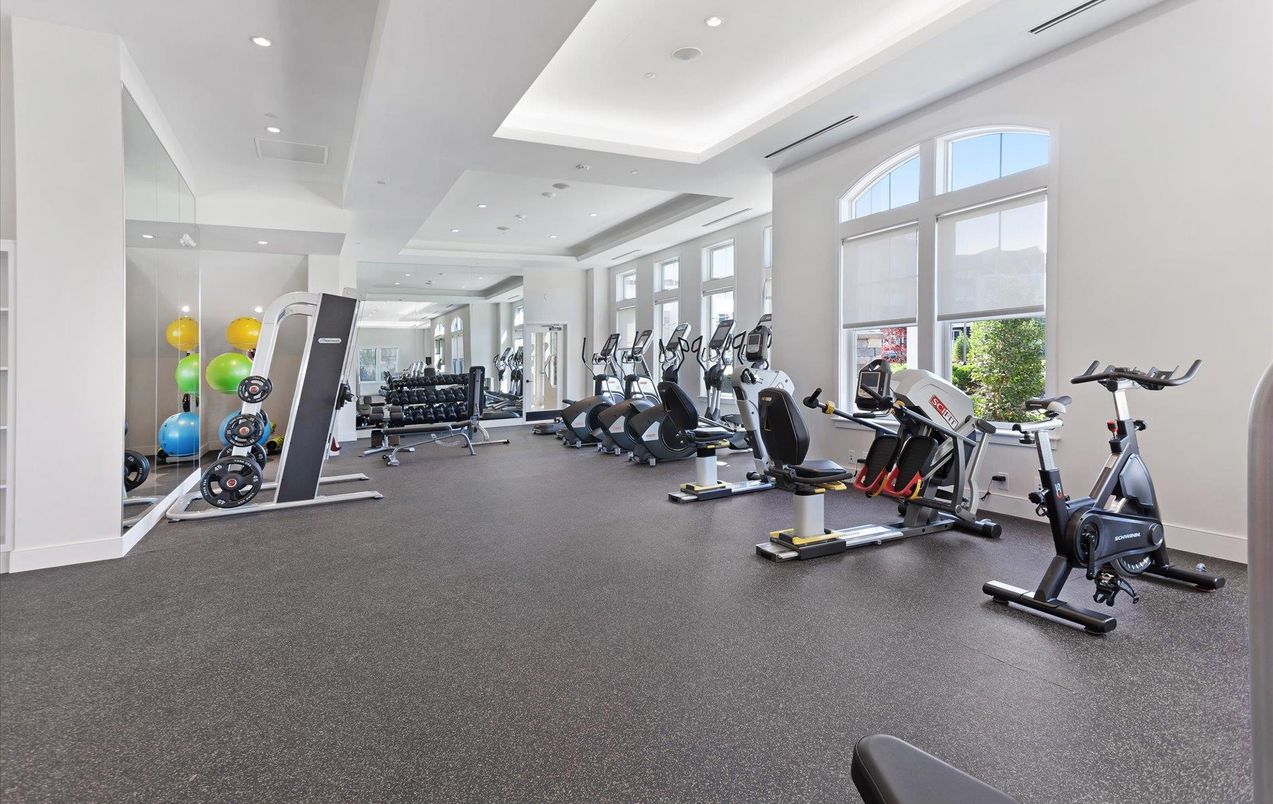 Fitness Equipment, Gym, Interior, Recessed Lighting