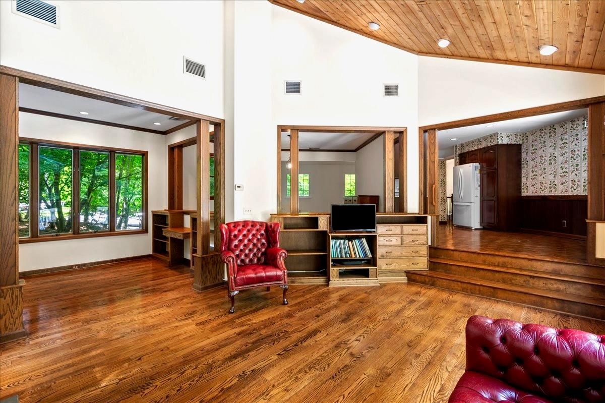 Interior, Recessed Lighting, Wooden Ceilings, Wood Texture Flooring