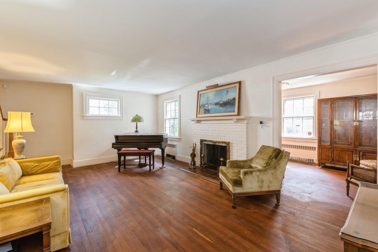 Fireplace, Interior, Piano, Wood Texture Flooring