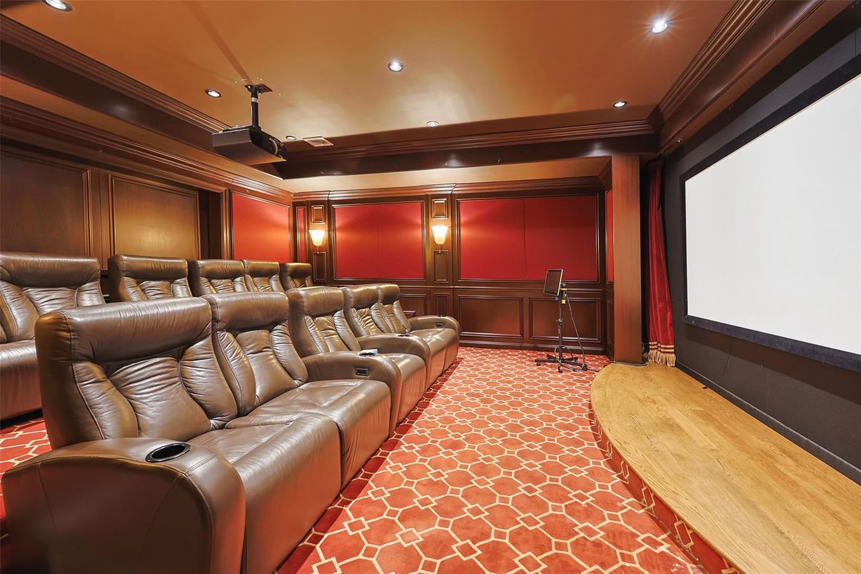 Home Theatre Room, Interior, Projection Screen, Recessed Lighting, Theatre Room