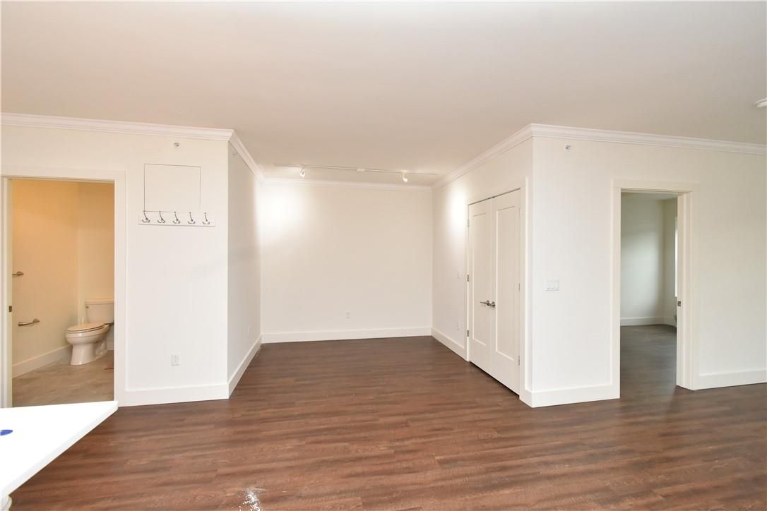 Bathroom, Empty room, Interior, Recessed Lighting, Wood Texture Flooring