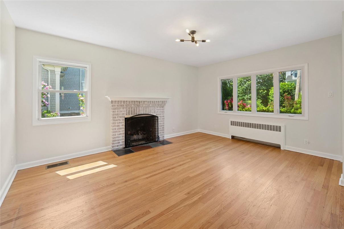 Empty room, Fireplace, Interior, Wood Texture Flooring