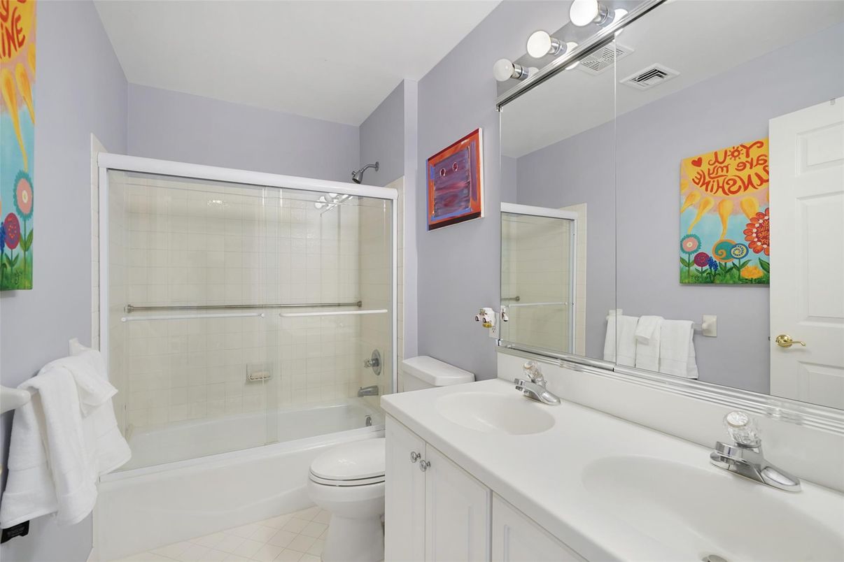 Bathroom, Dual Sink Vanities, Glass Shower, Interior