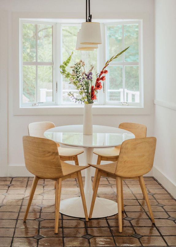 Dining room, Interior, Wood Texture Flooring