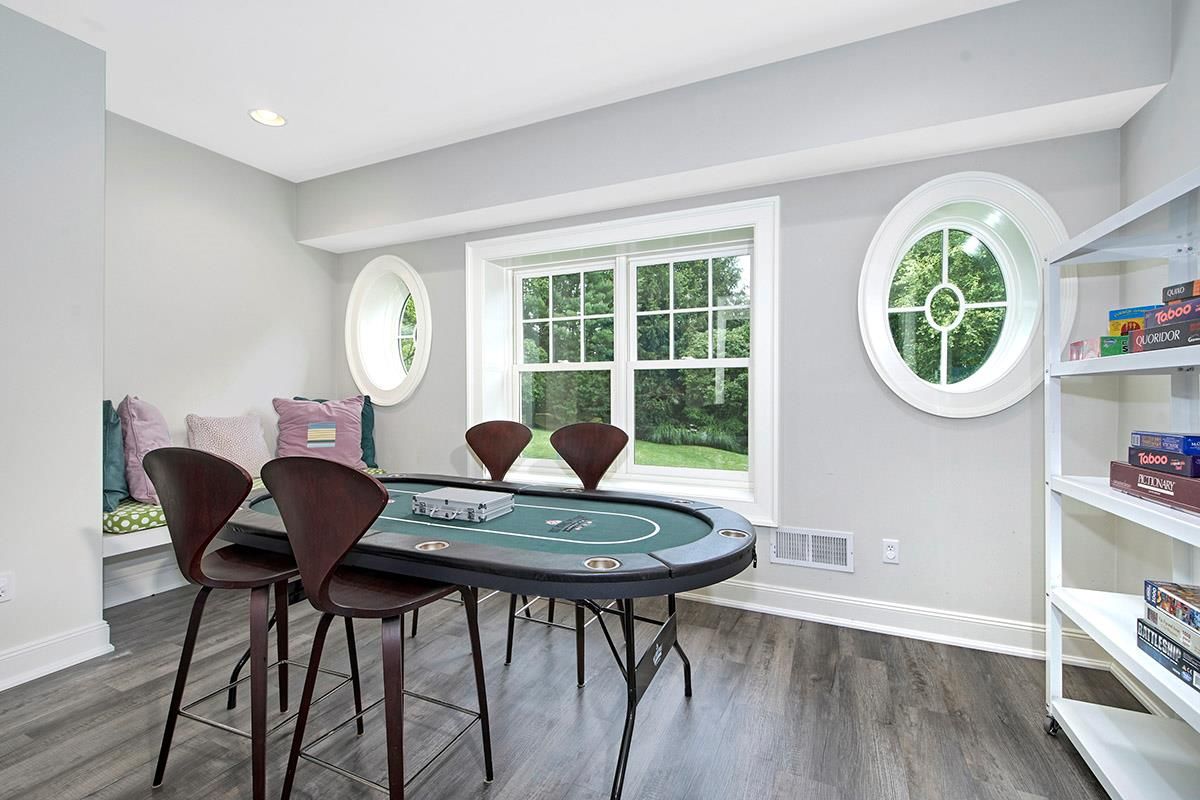 Game Room, Interior, Recessed Lighting, Wood Texture Flooring