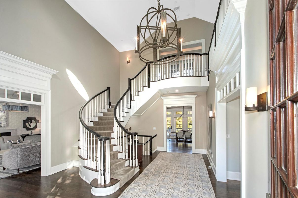 Chandelier, Interior, Wood Texture Flooring