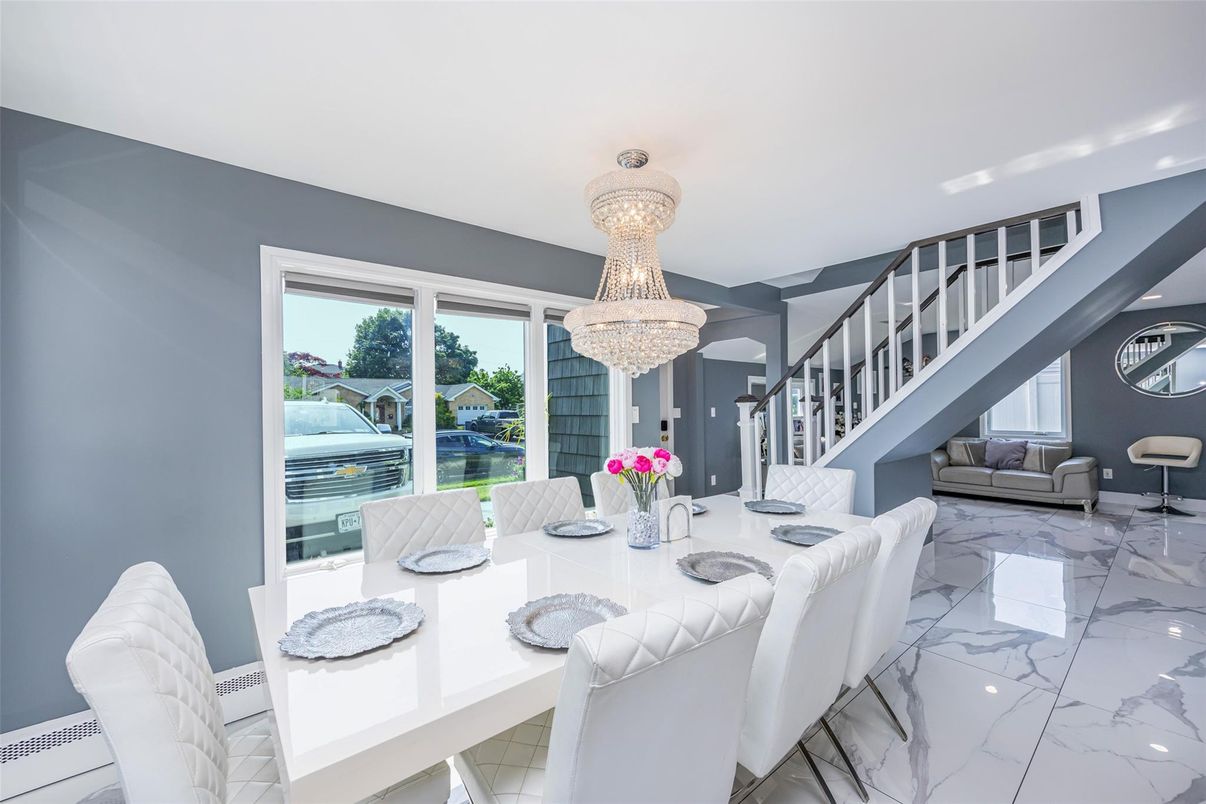 Chandelier, Dining room, Interior, Marble