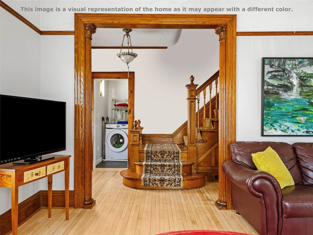 Interior, Pendant Lights, Utility Closets, Washer, Wood Texture Flooring