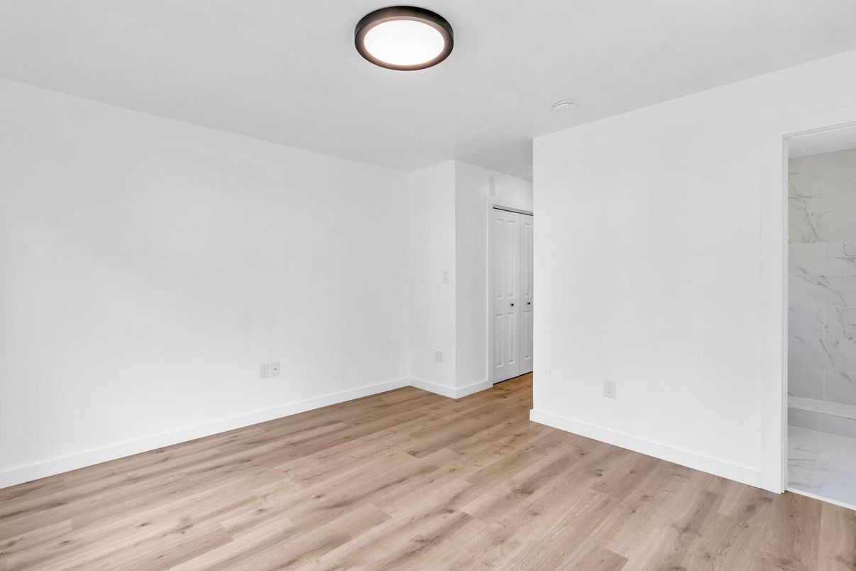 Empty room, Interior, Marble Walls, Wood Texture Flooring