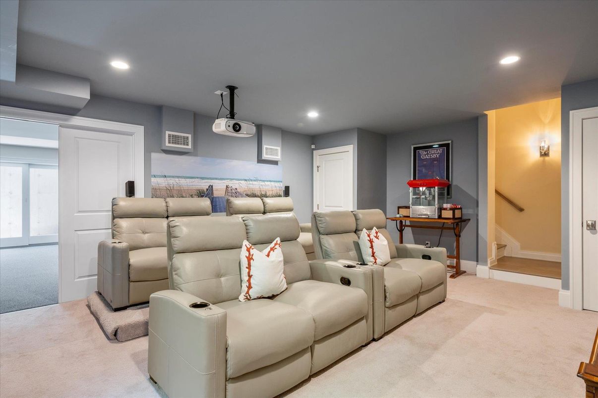 Home Theatre Room, Interior, Recessed Lighting, Theatre Room