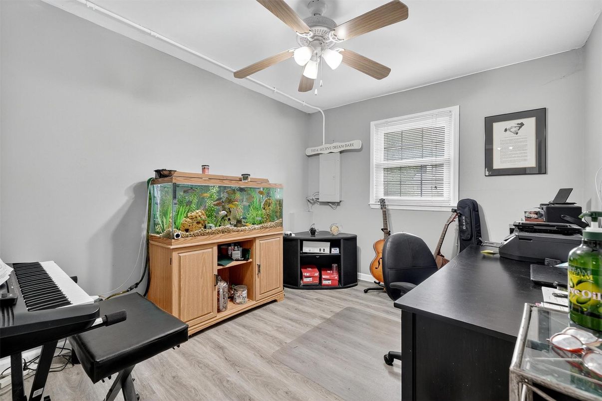 Home Office, Interior, Piano, Wood Texture Flooring